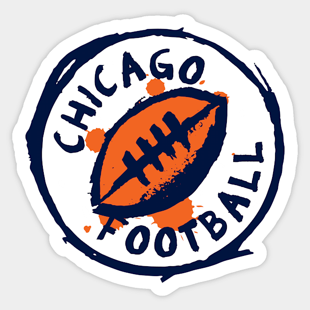 Chicago Football 01 Sticker by Very Simple Graph